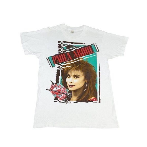 Vintage 1989 Paula Abdul T-shirt Large Screen Stars Single Stitch
